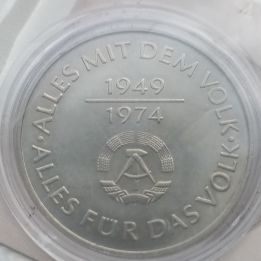 Vokietija. 10 markių 1974 m. Nepradarytoje pakuotėje.