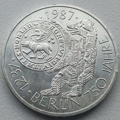 Vokietija. 10 markių 1987 m. Sidabras. Vokietija. 10 markių 1987 m. Sidabras.