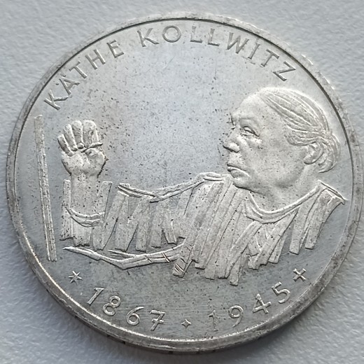 Vokietija. 10 markių 1992 m. Sidabras