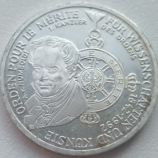 Vokietija. 10 markių 1992 m. Sidabras. Vokietija. 10 markių 1992 m. Sidabras.