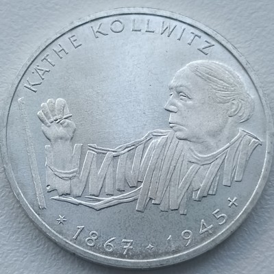 Vokietija. 10 markių 1992 m. Sidabras.