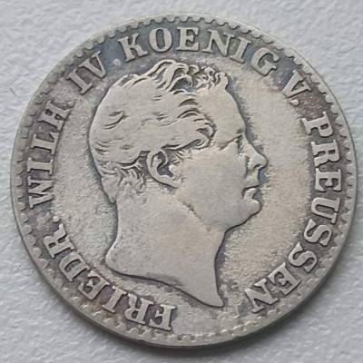 Vokietija. 2 1/2 sibergroschen 1852 m. Sidabras.