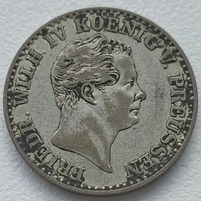Vokietija. 2 1/2 silbergroschen 1843 m. Sidabras.