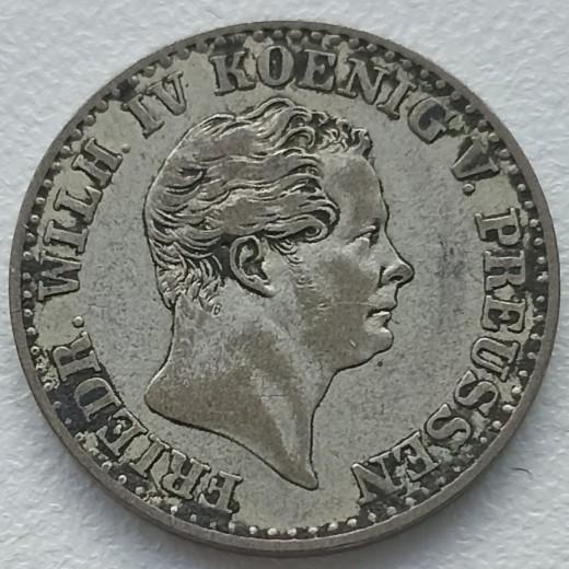 Vokietija. 2 1/2 silbergroschen 1843 m. Sidabras. Vokietija. 2 1/2 silbergroschen 1843 m. Sidabras.