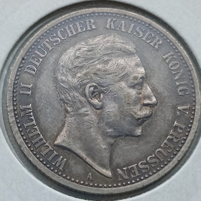 Vokietija. 2 markės 1907 m. Sidabras