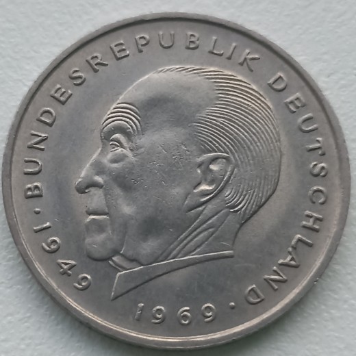 Vokietija. 2 markės 1970 F. Vokietija. 2 markės 1970 F.