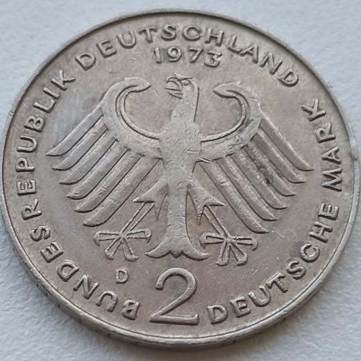 Vokietija. 2 markės 1973 D.