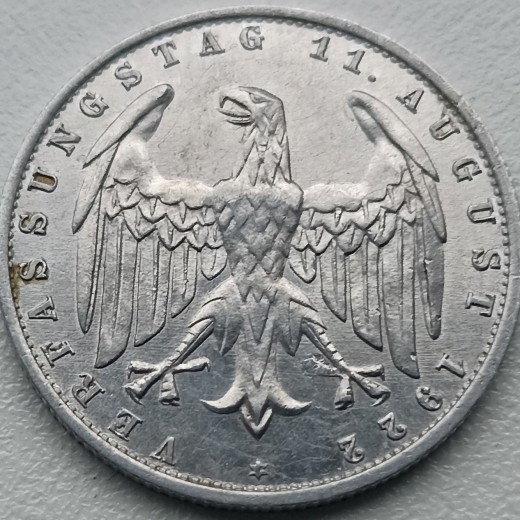 Vokietija. 3 markės 1922 A. Vokietija. 3 markės 1922 A.