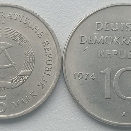Vokietija. 5 ir 10 markių.