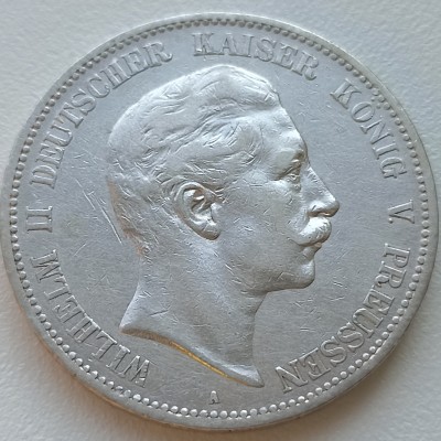 Vokietija. 5 markės 1903 m. Sidabras.