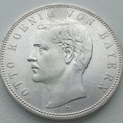 Vokietija. 5 markės 1908 m. Sidabras.