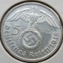 Vokietija. 5 markės 1938 G. Sidabras. Vokietija. 5 markės 1938 G. Sidabras.