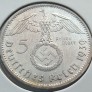 Vokietija. 5 markės 1939 A. Sidabras. Vokietija. 5 markės 1939 A. Sidabras.