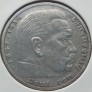 Vokietija. 5 markės 1939 B. Sidabras. Vokietija. 5 markės 1939 B. Sidabras.