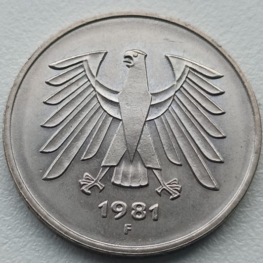 Vokietija. 5 markės 1981 F. Vokietija. 5 markės 1981 F.