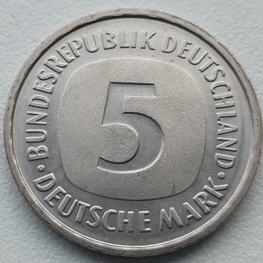 Vokietija. 5 markės 1981 F. Vokietija. 5 markės 1981 F.