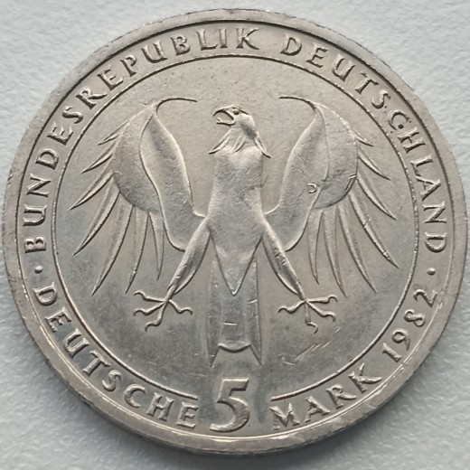 Vokietija. 5 markės 1982 m. Vokietija. 5 markės 1982 m.