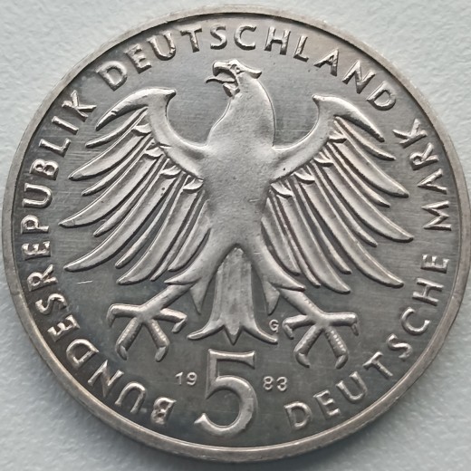 Vokietija. 5 markės 1983 m. Vokietija. 5 markės 1983 m.