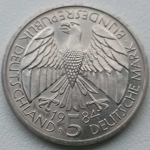 Vokietija. 5 markės 1984 m.