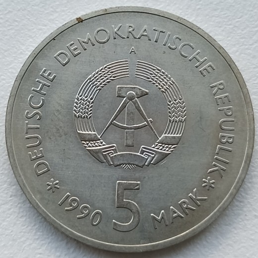 Vokietija. 5 markės 1990 m. Vokietija. 5 markės 1990 m.