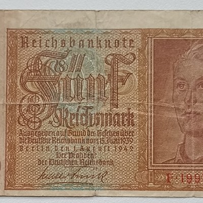Vokietija. 5 reichmarkės 1942 m.
