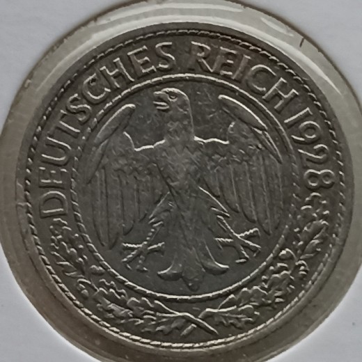 Vokietija. 50 pfenigų 1928 A.