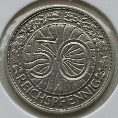 Vokietija. 50 pfenigų 1928 A.