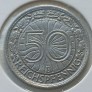 Vokietija. 50 pfenigų 1928 D. Vokietija. 50 pfenigų 1928 D.
