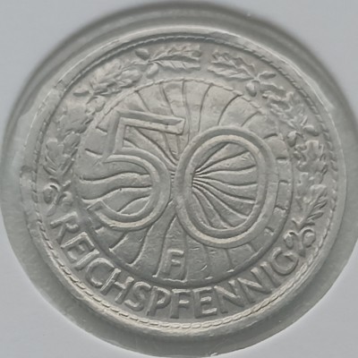 Vokietija. 50 reichsfeningų 1928 F.