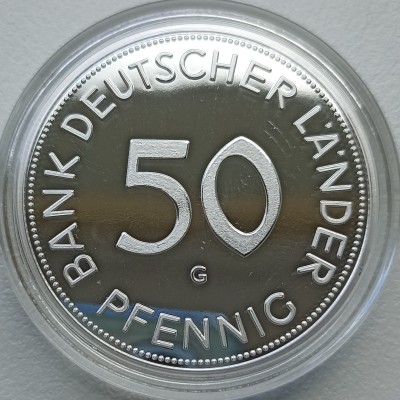 Vokietija. 50 reichsfeningų 1950 m. Replika 2019 m.