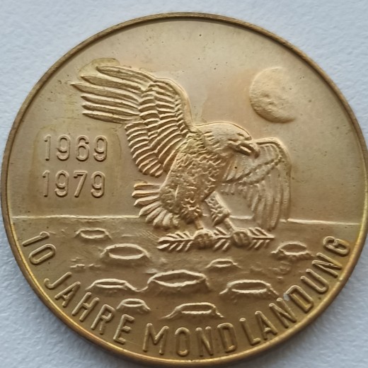 Vokietija. Apollo 11 medalis. 1979 m. Vokietija. Apollo 11 medalis. 1979 m.