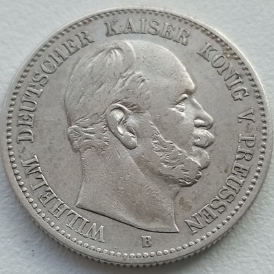 Vokietija. Prūsija. 2markės 1876 B. Sidabras