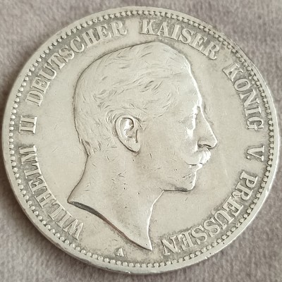 Vokietija. Prūsija. 5 markės 1907 m.