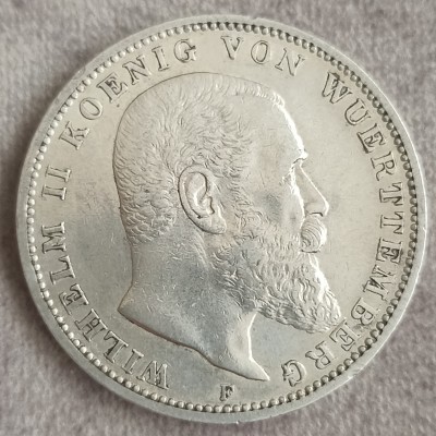 Vokietija. Wutenbergas. 3 markės 1909 m.