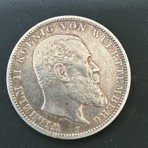 Vokietijos imperija Wiurtemburgo 3 markės. Sidabras Vokietijos imperija Wiurtemburgo 3 markės. Sidabras