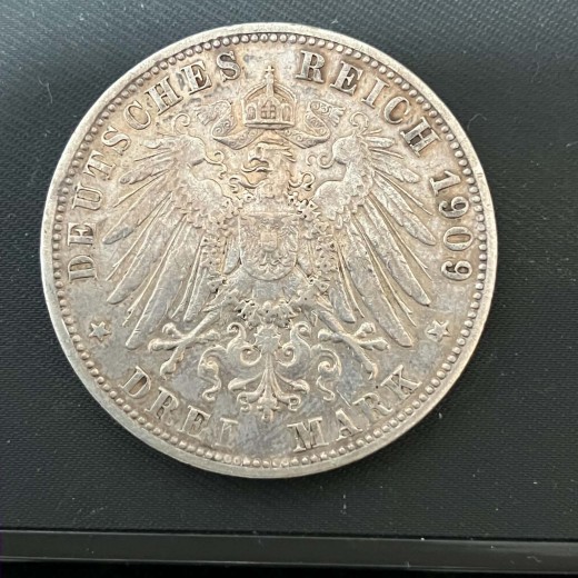 Vokietijos imperija Wiurtemburgo 3 markės. Sidabras Vokietijos imperija Wiurtemburgo 3 markės. Sidabras