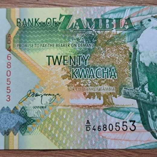 Zambija 20 Kwacha 1992 N#204607 UNC (B13) Zambija 20 Kwacha 1992 N#204607 UNC (B13)